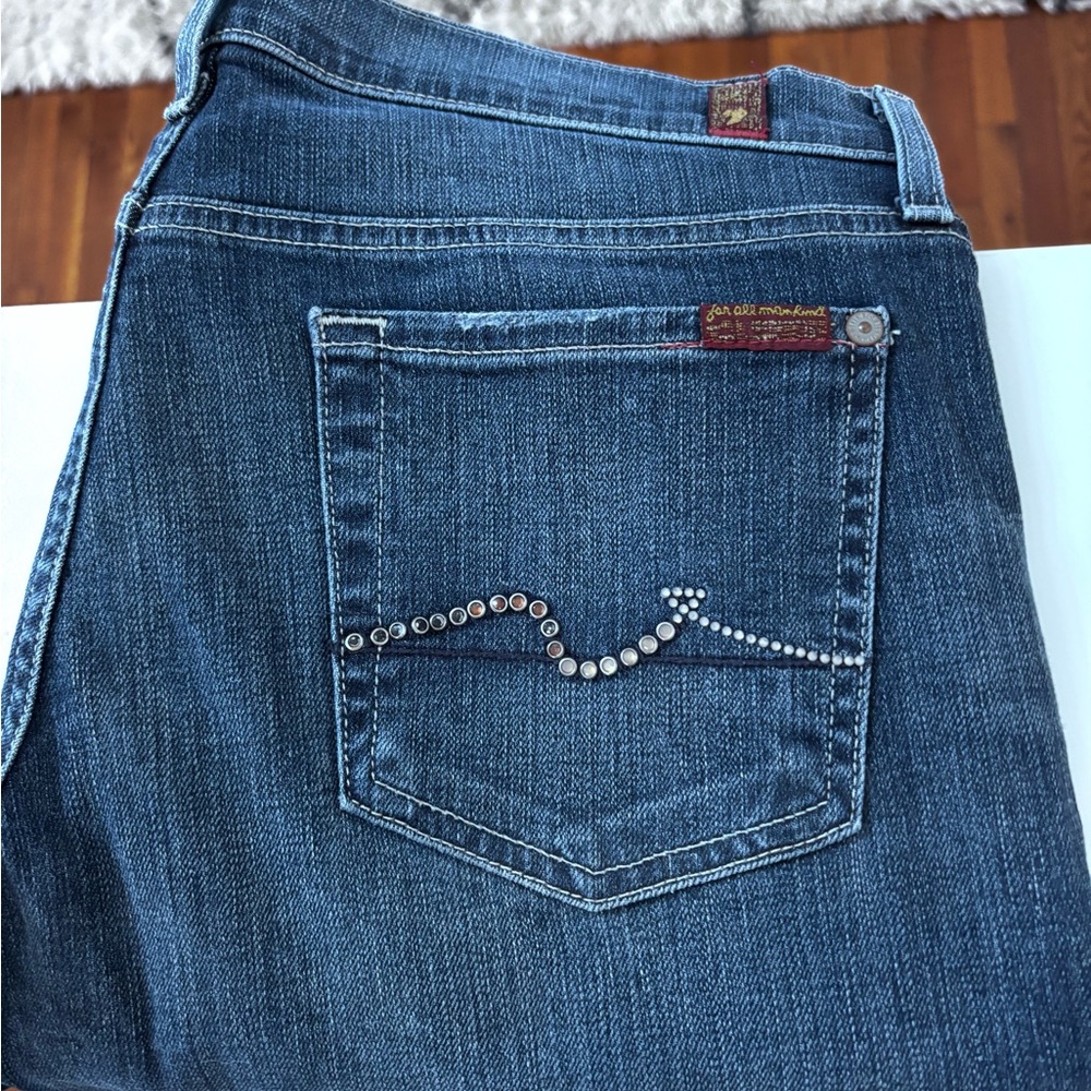 Blue Embellished Women's Jeans        7 for all Mankind
